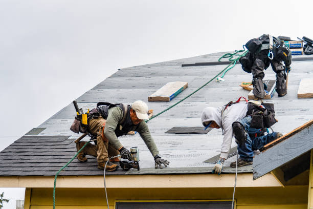 Professional Gutter Installation technician working in Bangor, PA